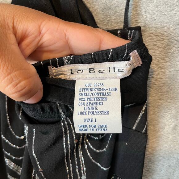 Vintage Y2K Asymmetrical Glitter Swirl Babydoll Halter Dress Sz Large Fairycore - Picture 5 of 6